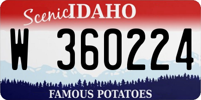 ID license plate W360224