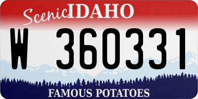ID license plate W360331