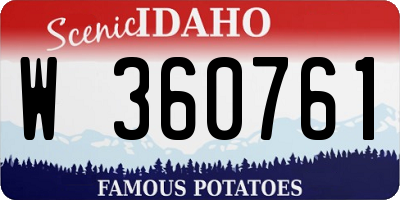 ID license plate W360761