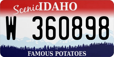 ID license plate W360898