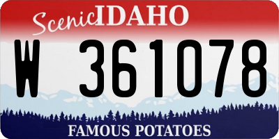 ID license plate W361078