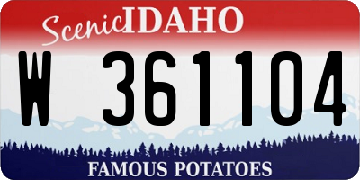 ID license plate W361104