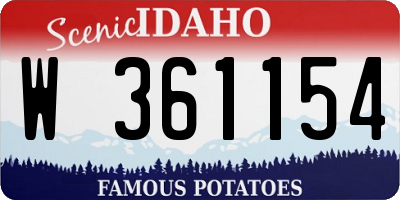 ID license plate W361154