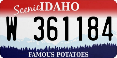 ID license plate W361184