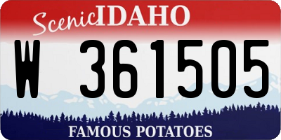 ID license plate W361505