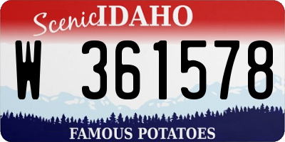 ID license plate W361578