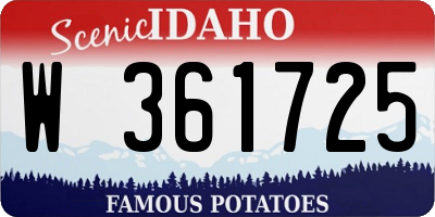 ID license plate W361725