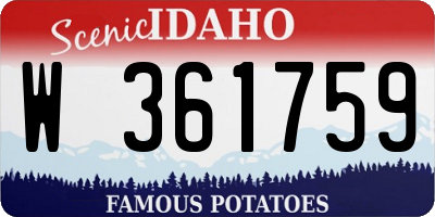 ID license plate W361759