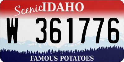 ID license plate W361776