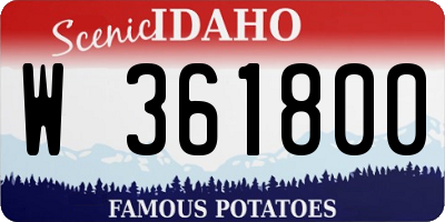 ID license plate W361800