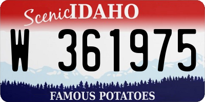 ID license plate W361975