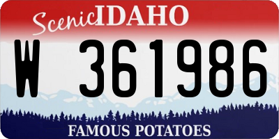 ID license plate W361986