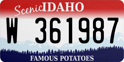 ID license plate W361987