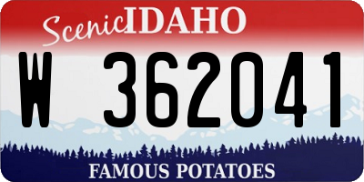 ID license plate W362041