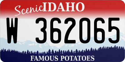 ID license plate W362065