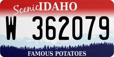 ID license plate W362079