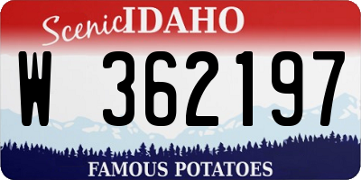 ID license plate W362197