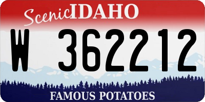 ID license plate W362212
