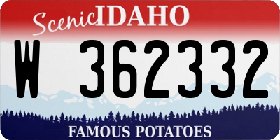 ID license plate W362332
