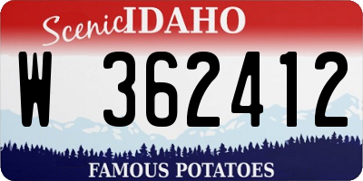 ID license plate W362412