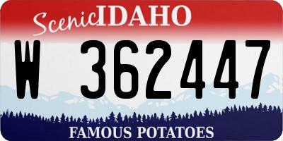 ID license plate W362447