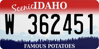 ID license plate W362451