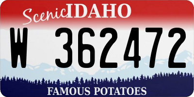 ID license plate W362472
