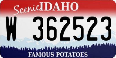 ID license plate W362523