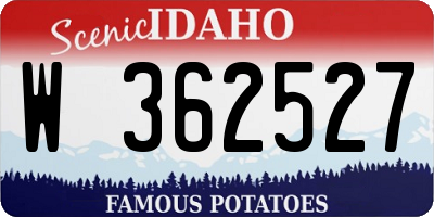 ID license plate W362527