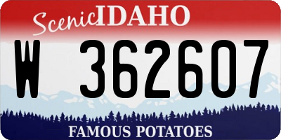 ID license plate W362607