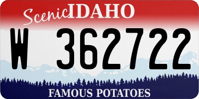 ID license plate W362722