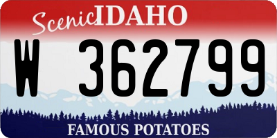 ID license plate W362799