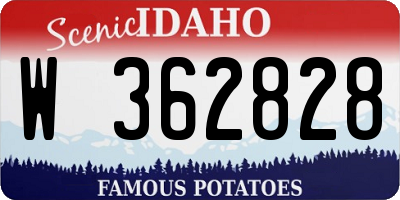 ID license plate W362828