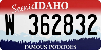 ID license plate W362832