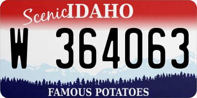ID license plate W364063