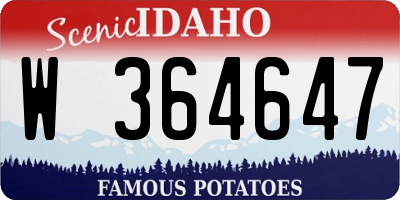 ID license plate W364647