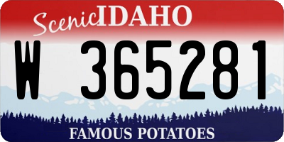 ID license plate W365281