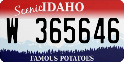 ID license plate W365646