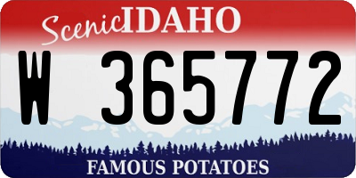 ID license plate W365772