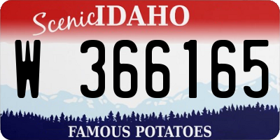 ID license plate W366165