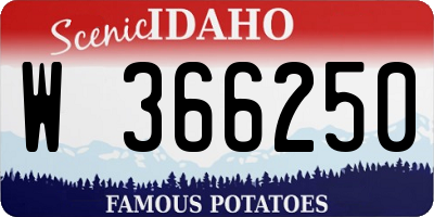 ID license plate W366250