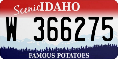 ID license plate W366275