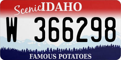 ID license plate W366298