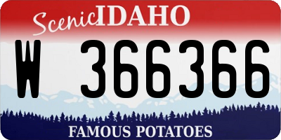 ID license plate W366366
