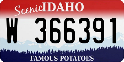 ID license plate W366391