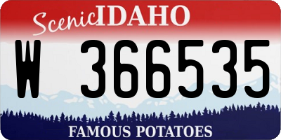 ID license plate W366535