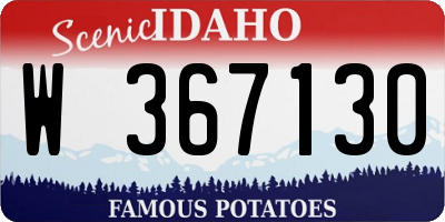 ID license plate W367130
