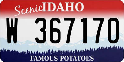 ID license plate W367170