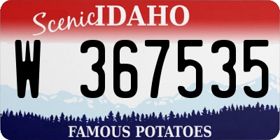 ID license plate W367535
