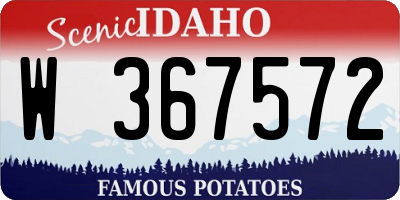 ID license plate W367572